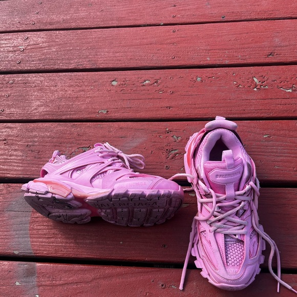 Balenciaga Pink Track Sneakers - Picture 1 of 14